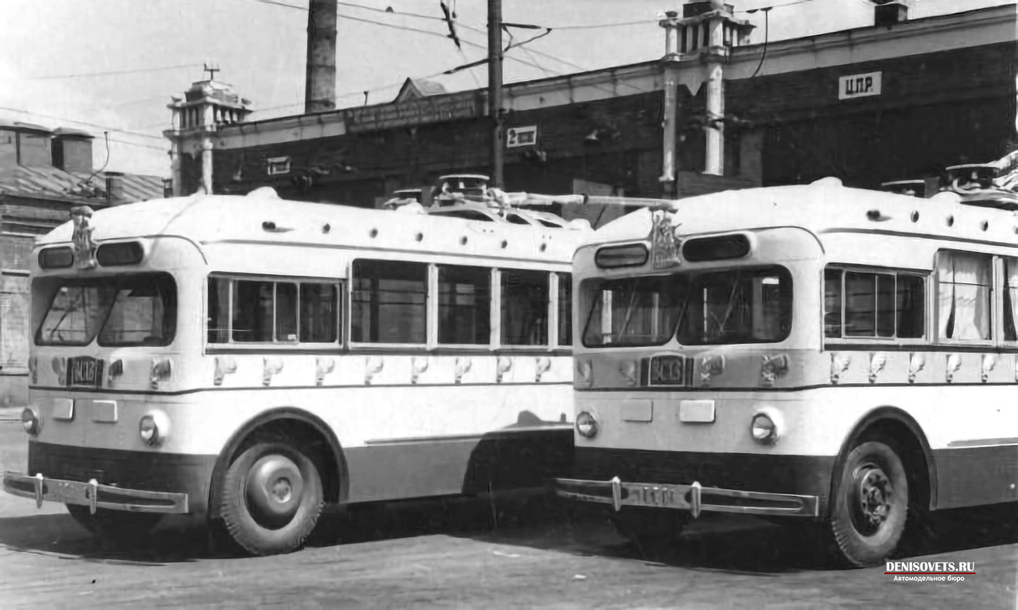 Схема ВСХВ с кольцевым троллейбусным маршрутом, 1957 год